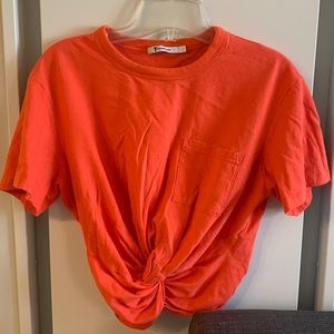 T by Alexander Wang cropped t with elastic waist